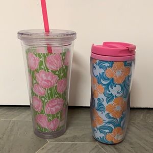 Set of 2 Lilly Pulitzer reusable cups